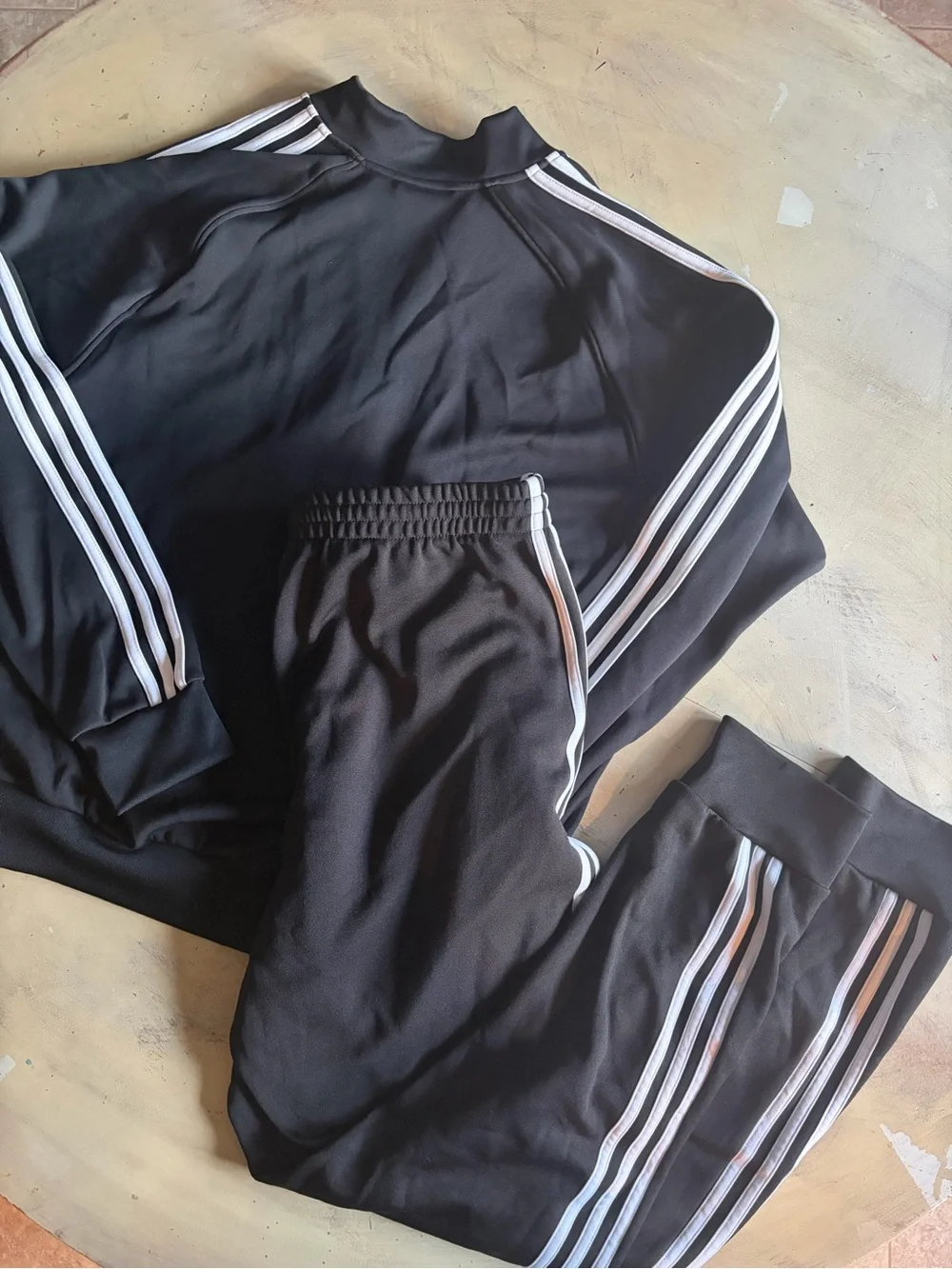 Mens Adidas Originals Firebird Track Suit set Zip Jacket & Pants BLACK Size XL